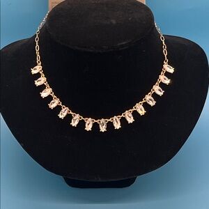 #0078.   Radiant Gold Necklace with Sparkling Accents
